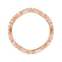 Sapphire Row Natural Diamond French-Set Wave Eternity Band - 14K Rose Gold, 4 (view 2)