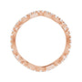 Sapphire Row Natural Diamond French-Set Wave Eternity Band - 14K Rose Gold, 5 (view 2)