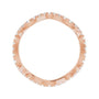 Sapphire Row Natural Diamond French-Set Wave Eternity Band - 14K Rose Gold, 6 (view 2)