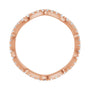 Sapphire Row Natural Diamond French-Set Wave Eternity Band - 14K Rose Gold, 7 (view 2)