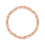 Sapphire Row Natural Diamond French-Set Wave Eternity Band - 14K Rose Gold, 8 (view 2)