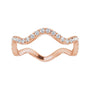 Sapphire Row Natural Diamond French-Set Wave Eternity Band - 14K Rose Gold, 8 (view 3)