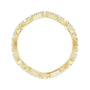 Sapphire Row Natural Diamond French-Set Wave Eternity Band - 14K Yellow Gold, 4.5 (view 2)