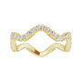 Sapphire Row Natural Diamond French-Set Wave Eternity Band - 14K Yellow Gold, 4.5 (view 3)