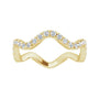 Sapphire Row Natural Diamond French-Set Wave Eternity Band - 14K Yellow Gold, 5.5 (view 3)