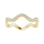 Sapphire Row Natural Diamond French-Set Wave Eternity Band - 14K Yellow Gold, 6.5 (view 3)