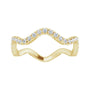 Sapphire Row Natural Diamond French-Set Wave Eternity Band - 14K Yellow Gold, 7.5 (view 3)