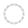 Sapphire Row Natural Diamond Petite Marquise Eternity Band - 14K White Gold, 4 × 2 mm, 5.5 (view 2)
