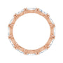 Sapphire Row Natural Diamond Petite Marquise Eternity Band - 14K Rose Gold, 4.5 × 2.5 mm, 4 (view 2)