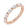 Sapphire Row Natural Diamond Petite Marquise Eternity Band - 14K Rose Gold, 4.5 × 2.5 mm, 6