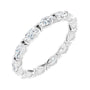 Sapphire Row Natural Diamond Petite Marquise Eternity Band - Platinum, 4 × 2 mm, 4