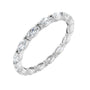 Sapphire Row Natural Diamond Petite Marquise Eternity Band - Platinum, 4 × 2 mm, 7