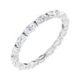 Sapphire Row Natural Diamond Petite Marquise Eternity Band - Platinum, 4 × 2 mm, 8