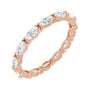 Sapphire Row Natural Diamond Petite Marquise Eternity Band - 14K Rose Gold, 4 × 2 mm, 5.5