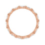 Sapphire Row Natural Diamond Petite Marquise Eternity Band - 14K Rose Gold, 4 × 2 mm, 7.5 (view 2)