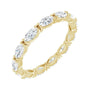 Sapphire Row Natural Diamond Petite Marquise Eternity Band - 14K Yellow Gold, 4 × 2 mm, 4