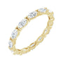 Sapphire Row Natural Diamond Petite Marquise Eternity Band - 14K Yellow Gold, 4 × 2 mm, 5