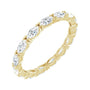 Sapphire Row Natural Diamond Petite Marquise Eternity Band - 14K Yellow Gold, 4 × 2 mm, 6