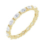Sapphire Row Natural Diamond Petite Marquise Eternity Band - 14K Yellow Gold, 4 × 2 mm, 8