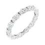 Sapphire Row Natural Diamond Petite Marquise Eternity Band - Platinum, 4.3 × 2.25 mm, 4.5