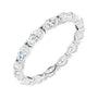 Sapphire Row Natural Diamond Petite Marquise Eternity Band - Platinum, 4.3 × 2.25 mm, 6.5