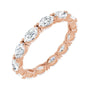 Sapphire Row Natural Diamond Petite Marquise Eternity Band - 14K Rose Gold, 4.5 × 2.5 mm, 5.5