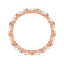 Sapphire Row Natural Diamond Petite Marquise Eternity Band - 14K Rose Gold, 4.5 × 2.5 mm, 5.5 (view 2)