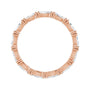 Sapphire Row Natural Diamond Petite Marquise Eternity Band - 14K Rose Gold, 4.5 × 2.5 mm, 6.5 (view 2)
