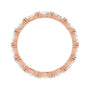 Sapphire Row Natural Diamond Petite Marquise Eternity Band - 14K Rose Gold, 4.5 × 2.5 mm, 7.5 (view 2)