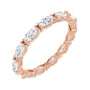 Sapphire Row Natural Diamond Petite Marquise Eternity Band - 14K Rose Gold, 4 × 2 mm, 4