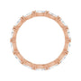 Sapphire Row Natural Diamond Petite Marquise Eternity Band - 14K Rose Gold, 4 × 2 mm, 5 (view 2)