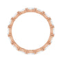 Sapphire Row Natural Diamond Petite Marquise Eternity Band - 14K Rose Gold, 4 × 2 mm, 8 (view 2)