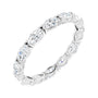 Sapphire Row Natural Diamond Petite Marquise Eternity Band - Platinum, 4.3 × 2.25 mm, 6
