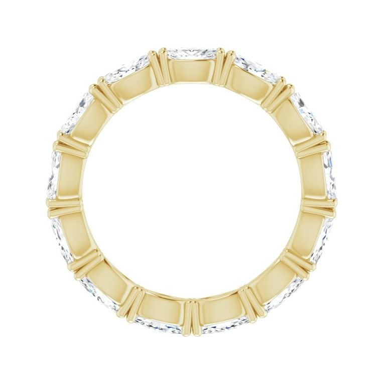 Sapphire Row Natural Diamond Petite Marquise Eternity Band - 14K Yellow Gold, 4.5 × 2.5 mm, 4.5 (view 2)