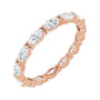 Sapphire Row Natural Diamond Petite Marquise Eternity Band - 14K Rose Gold, 4.3 × 2.25 mm, 6.5