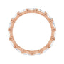Sapphire Row Natural Diamond Petite Marquise Eternity Band - 14K Rose Gold, 4.3 × 2.25 mm, 7.5 (view 2)