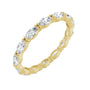 Sapphire Row Natural Diamond Petite Marquise Eternity Band - 14K Yellow Gold, 4.3 × 2.25 mm, 7