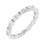 Sapphire Row Natural Diamond Petite Marquise Eternity Band - Platinum, 4 × 2 mm, 4.5