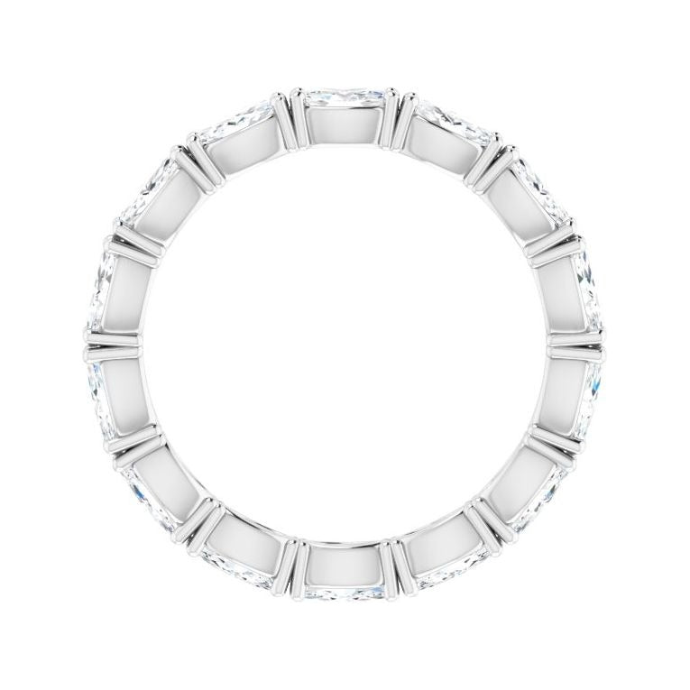 Sapphire Row Natural Diamond Petite Marquise Eternity Band - Platinum, 4 × 2 mm, 4.5 (view 2)