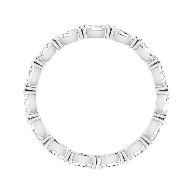 Sapphire Row Natural Diamond Petite Marquise Eternity Band - Platinum, 4 × 2 mm, 6.5 (view 2)