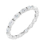 Sapphire Row Natural Diamond Petite Marquise Eternity Band - Platinum, 4 × 2 mm, 7.5