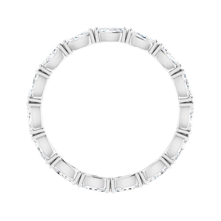 Sapphire Row Natural Diamond Petite Marquise Eternity Band - Platinum, 4 × 2 mm, 7.5 (view 2)