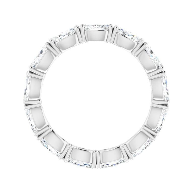 Sapphire Row Natural Diamond Petite Marquise Eternity Band - Platinum, 4.5 × 2.5 mm, 4.5 (view 2)