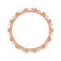 Sapphire Row Natural Diamond Petite Marquise Eternity Band - 14K Rose Gold, 4.3 × 2.25 mm, 6 (view 2)