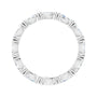 Sapphire Row Natural Diamond Petite Marquise Eternity Band - 14K White Gold, 4.5 × 2.5 mm, 5 (view 2)