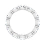 Sapphire Row Natural Diamond Petite Oval Eternity Band - 14K White Gold, 5 × 3 mm, 4.5 (view 2)
