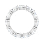 Sapphire Row Natural Diamond Petite Oval Eternity Band - 14K White Gold, 6 × 4 mm, 6.5 (view 2)
