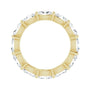 Sapphire Row Natural Diamond Petite Oval Eternity Band - 14K Yellow Gold, 5 × 3 mm, 4.5 (view 2)