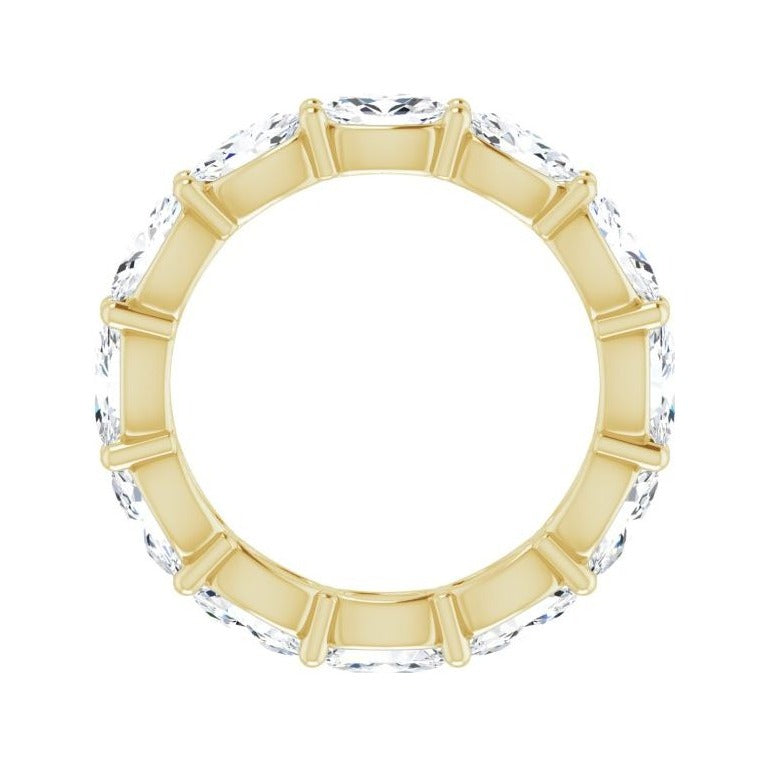 Sapphire Row Natural Diamond Petite Oval Eternity Band - 14K Yellow Gold, 5 × 3 mm, 4.5 (view 2)