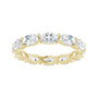 Sapphire Row Natural Diamond Petite Oval Eternity Band - 14K Yellow Gold, 5 × 3 mm, 5.5 (view 3)